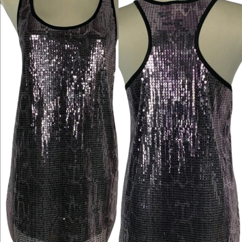 Request Luxury purple Sequin Sleeveless dress size M